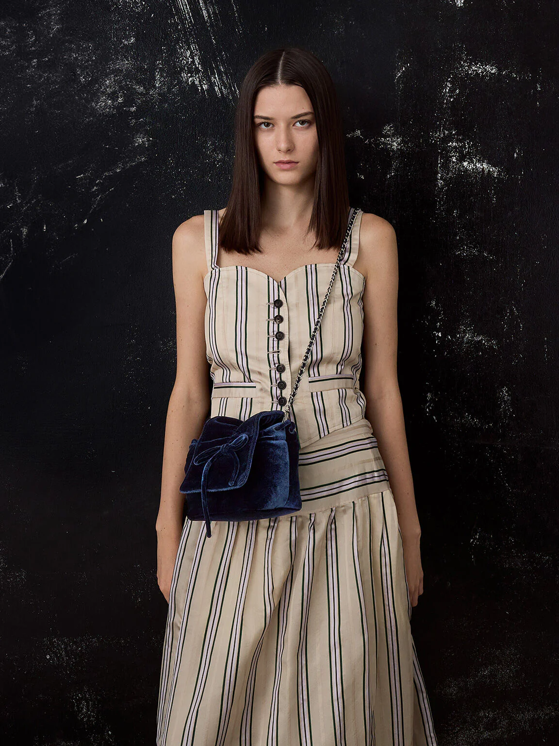 Bow Ruched Top Handle Bag - obrazek 2